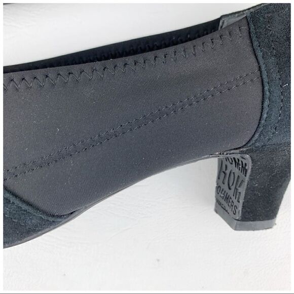 ‎Ros Hommerson Harper Suede/Neoprene Black Heels Pumps - Picture 11 of 16